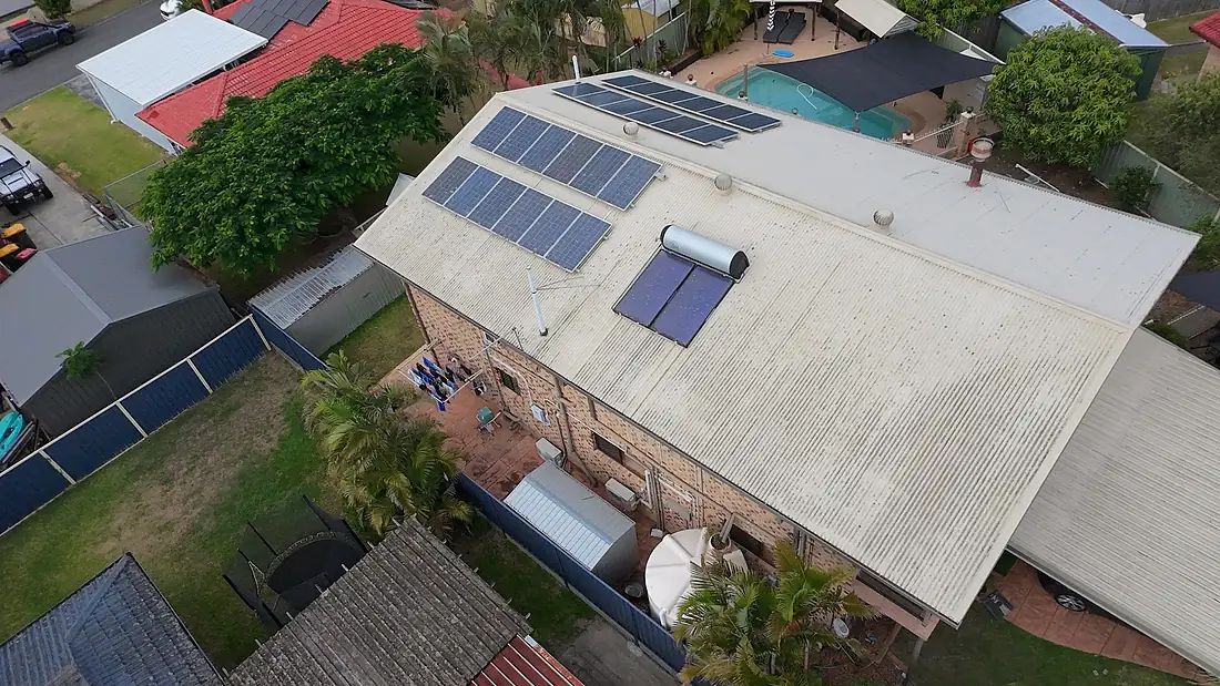 The Algester Colorbond roof after pressure cleaning, shot from a different angle